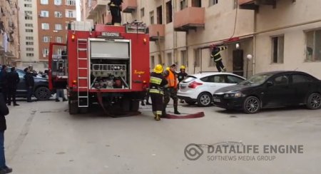 Bakıda hündürmərtəbəli binada yanğın olub