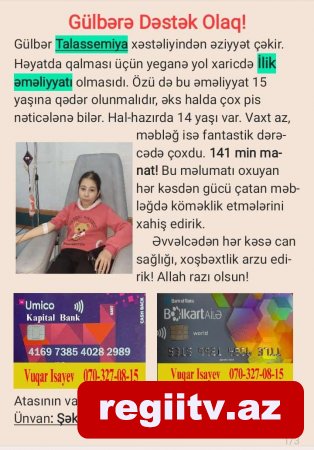 Gülbərə dəstək olaq
